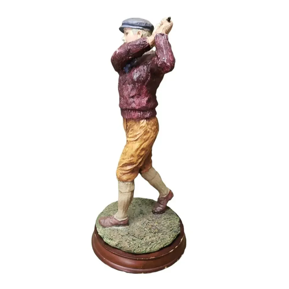 Golf Figurine & The 1992 Viewers Guide To Professional Golf Intergolf Golfax